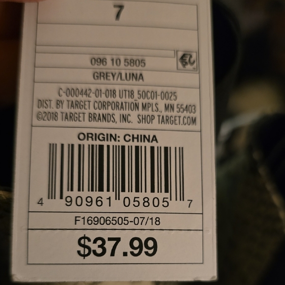 Universal Thread Black and Cream Snake Print Ankle Boots Size 7 - Picture 8 of 8